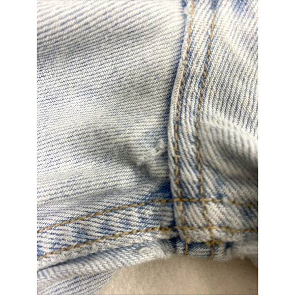 Vintage Guess Jeans Girls Sz 14 Light Wash Denim Straight Holes Distress Hi Rise - Picture 6 of 12